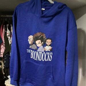 The Boondocks Blue Graphic Hoodie - Men's Pullover Sweatshirt